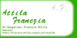 attila franczia business card